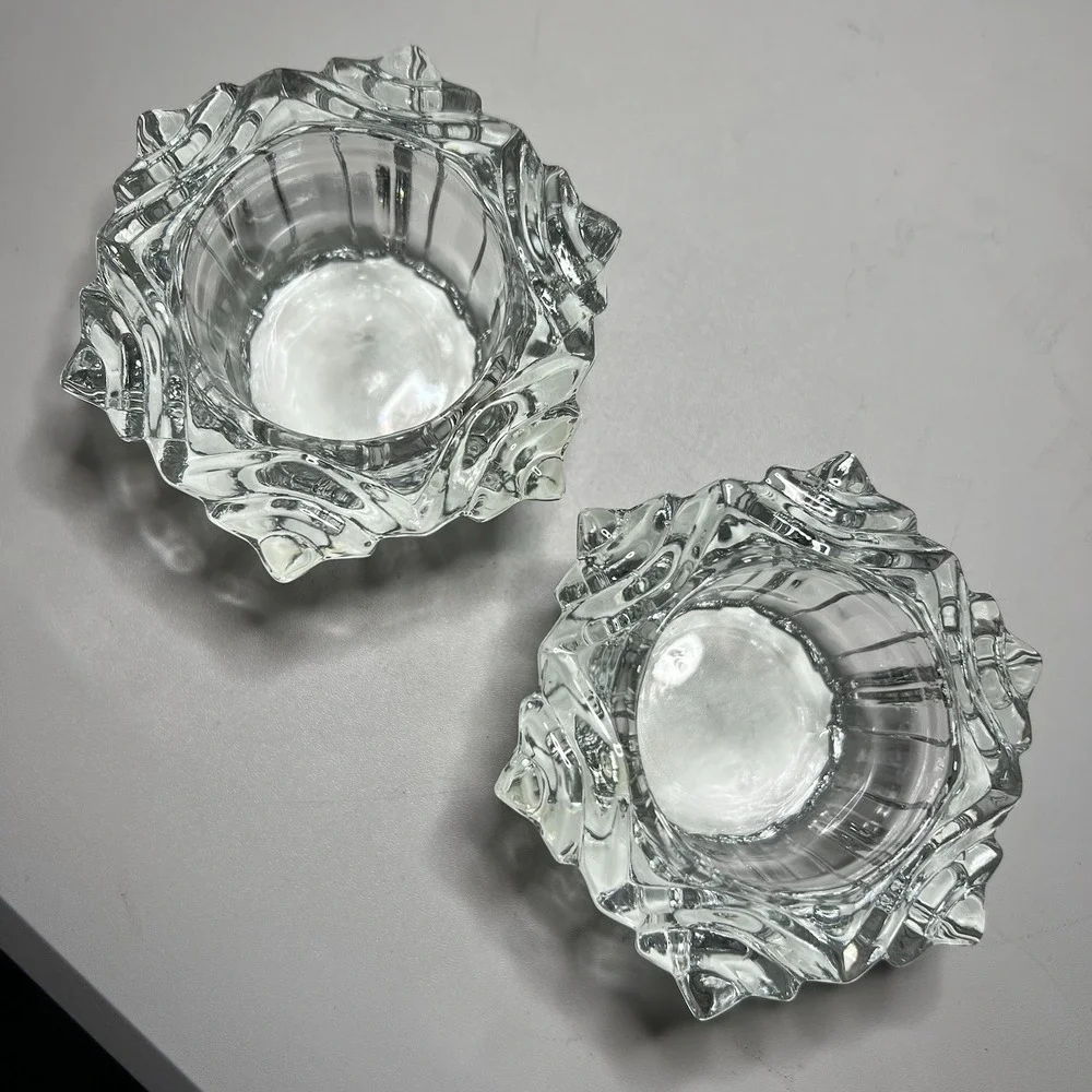 Set of 2 Crystal Prism 2 Inch Votive Candle Holder